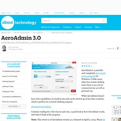 AeroAdmin 3.0 Review (A Free Remote Desktop Program)