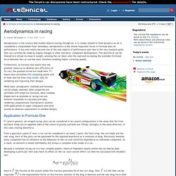 Aerodynamics in racing
