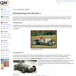 Aérodynamique des Formule 1