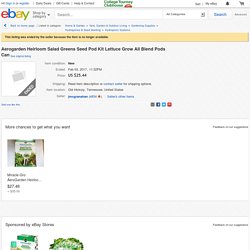 Aerogarden Heirloom Salad Greens Seed Pod Kit Lettuce Grow All Blend Pods Can