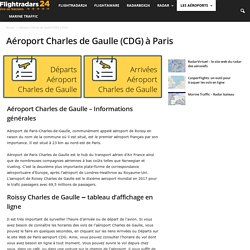 Aeroport de Paris Charles de Gaulle (CDG) > Traqueur des vols en ligne