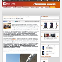 Aéroport de Toulouse : check-in NFC par Mobiles