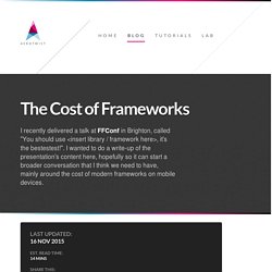 The Cost of Frameworks