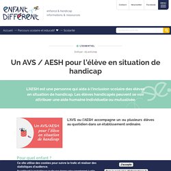 Un AVS / AESH pour l’élève en situation de handicap