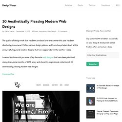 30 Aesthetically Pleasing Modern Web Designs