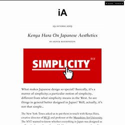 Kenya Hara On Japanese Aesthetics