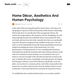 Home Decor, Aesthetics And Human Psychology