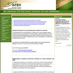 AFBV: Biotechnologie végétale