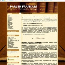 Affabuler / Fabuler - PARLER FRANÇAIS