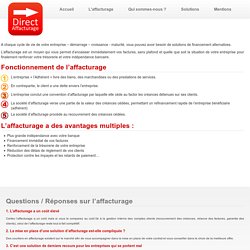 Affacturage, Solutions d'affacturage avec Direct-affacturage.fr