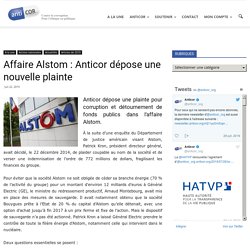 Affaire Alstom : Anticor dépose une nouvelle plainte