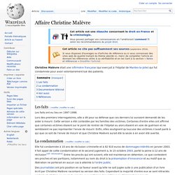 Affaire Christine Malèvre