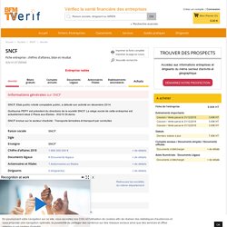 Société SNCF à ST DENIS (Chiffre d'affaires, bilans, résultat) avec Verif.com - Siren 808332670 - Entreprise radiée
