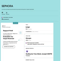 Société SEPHORA à NEUILLY SUR SEINE (Chiffre d'affaires, bilans, résultat) avec Verif.com - Siren 393712286