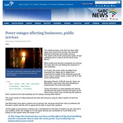 Power outages affecting businesses, public services.