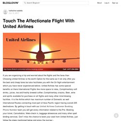 Touch The Affectionate Flight With United Airlines