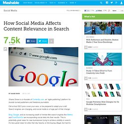 How Social Media Affects Content Relevance in Search