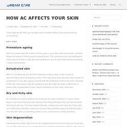 HOW AC AFFECTS YOUR SKIN - Dream Care India