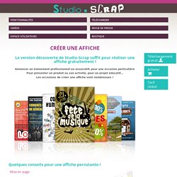 Créer une affiche gratuitement avec le logiciel Studio-Scrap - Studio-Scrap