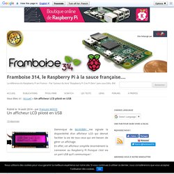 Un afficheur LCD piloté en USB - Framboise 314, le Raspberry Pi à la sauce française....