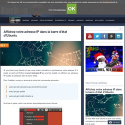 Affichez votre adresse IP dans la barre d'état d'Ubuntu