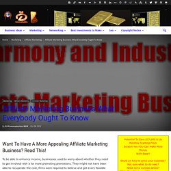 Affiliate Marketing Business What Everybody Ought To Know