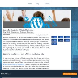 Learn To Create An Affiliate Marketing Site With Wordpress Training Courses