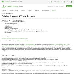 Affiliate Program at OutdoorPros.com