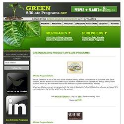 Affiliate Programs Directory - Green Building Supply Affiliate Programs