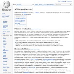 Affiliation (internet)
