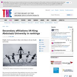 THE: Secondary affiliations lift King Abdulaziz University in rankings