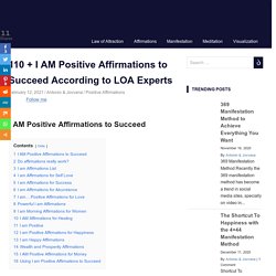 110 + I AM Positive Affirmations to Succeed According to LOA Experts -