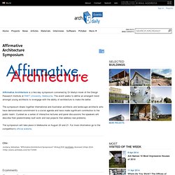 Affirmative Architecture Symposium