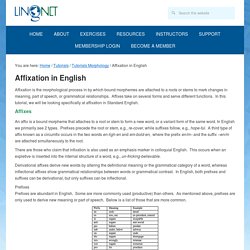Affixation in English