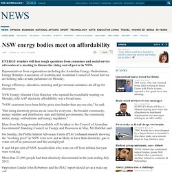 NSW energy bodies meet on affordability