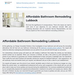 Affordable Bathroom Remodeling Lubbock