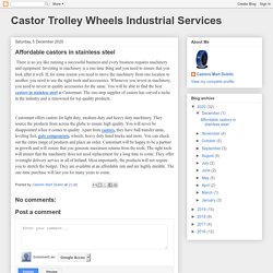 Castor Trolley Wheels Industrial Services: Affordable castors in stainless steel