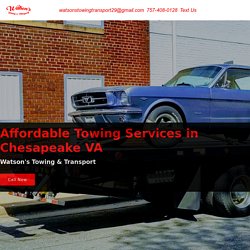 Affordable Towing Services in Chesapeake VA