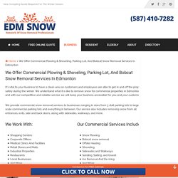 Affordable Commercial Snow Removal Services In Edmonton, AB