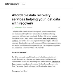 Affordable data recovery services helping your lost data with recovery