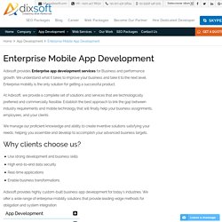 Affordable Enterprise Mobile App Development Services -Best App Developers Company