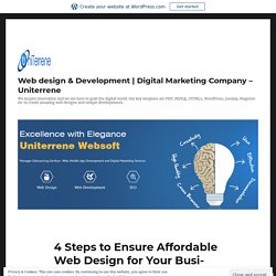 4 Steps to Ensure Affordable Web Design for Your Business Site