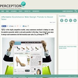 Affordable Ecommerce Web Design Trends to Boost Sales