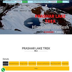 Prashar Lake Trek - Trekking In Himachal