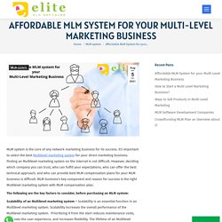 Affordable MLM system for your Multi-Level Marketing Business - Elite