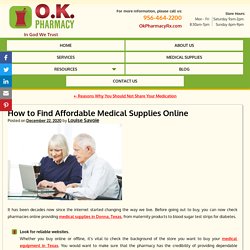 How to Find Affordable Medical Supplies Online