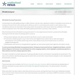 Affordable housing tool – Neighborhood Nexus
