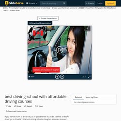 Get driving lessons from the best driving school