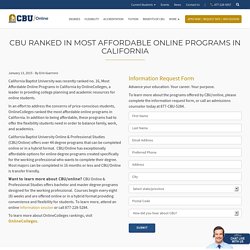 CBU Online : Leading Academic Resources and Online College Planning Institute