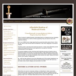 Affordable Replicas of Medieval Swords